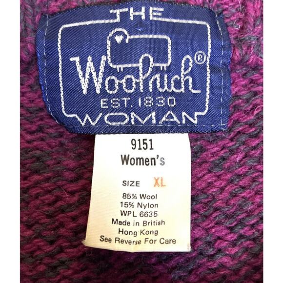 Vintage Woolrich Womens Sweater Extra Large Purple Wool Pullover Marble - Picture 3 of 7